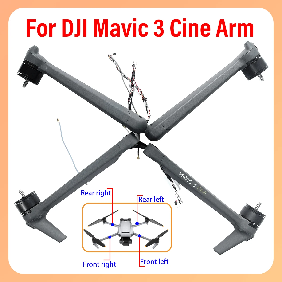 

Original Mavic3 cine body, front, rear, left, right arm motor have been tested shipped. Suitable for DJI Mavic3 cine series