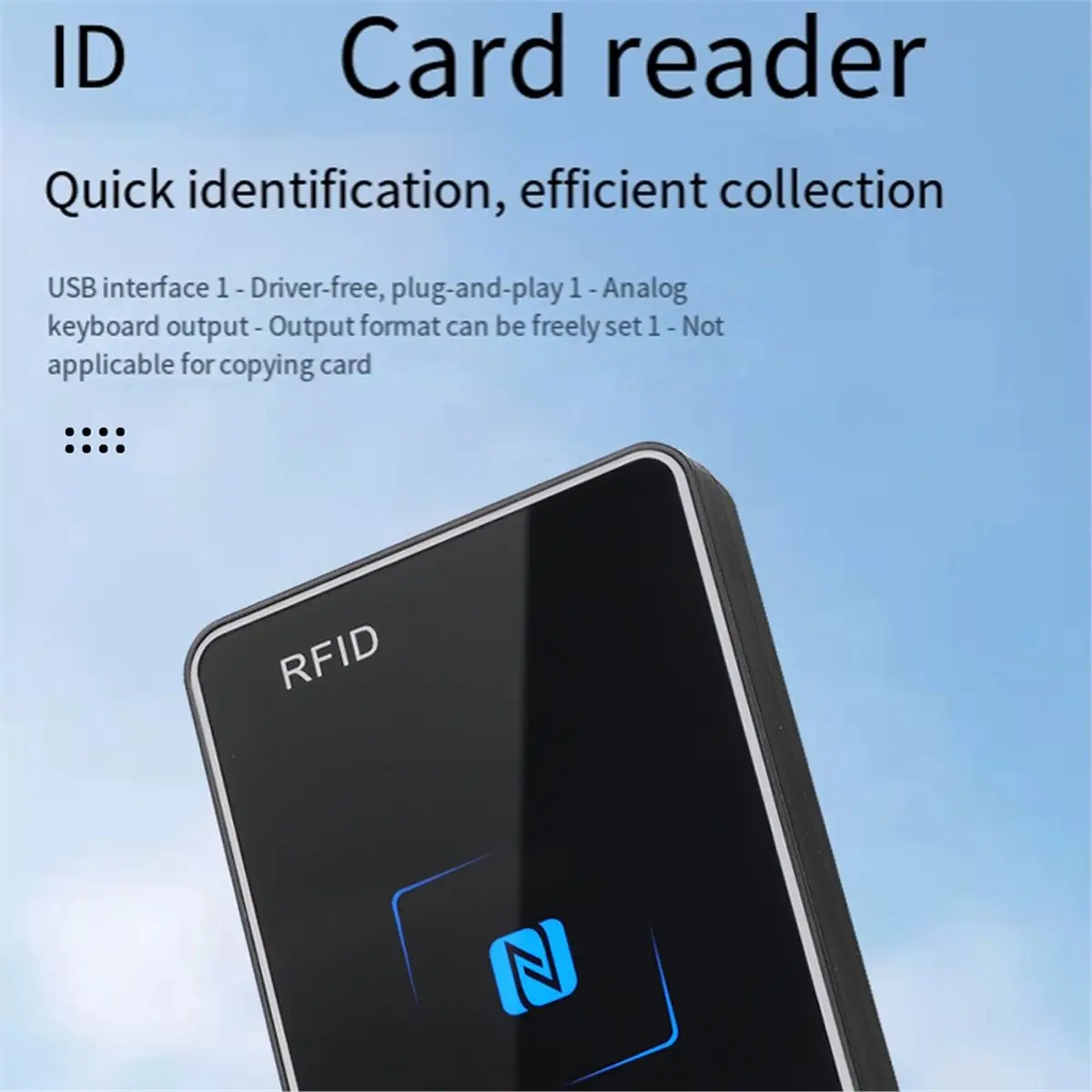 125kHz ID Card Reader, USB Interface Driverless Card Swiping Device, HID Access Control Card Issuer
