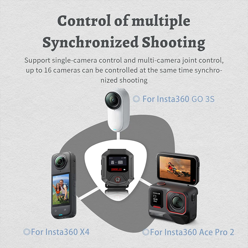 GPS Bluetooth Remote Controller For Insta360 X4/3/2/ACE/Ace Pro 2/Go3/Go3S Camera Wireless Remote Control Wrist Watch Accessory