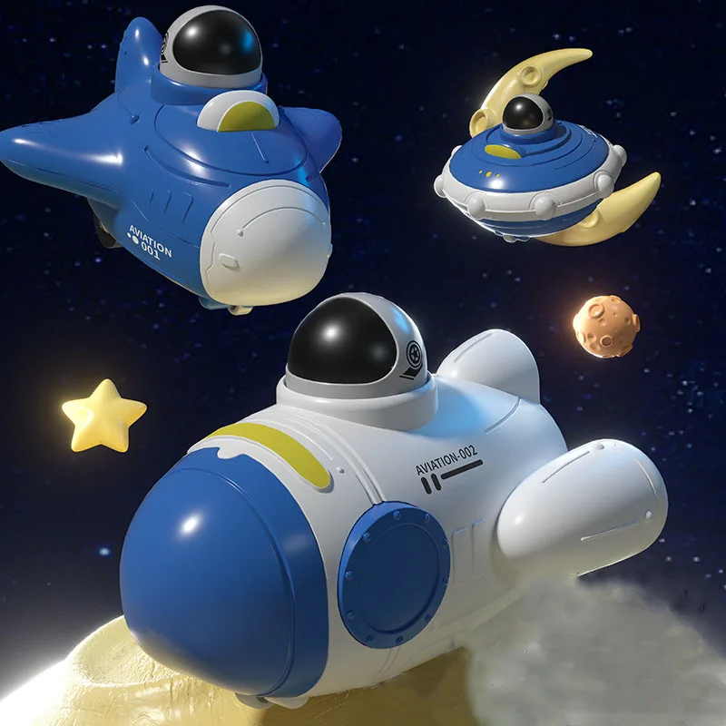 Children's Space Toys for Kids 3 4 5Y Baby Space Shuttle Toy Rocket Model Press and Go Pull Back Vehicle Car Toys for Boys Gift