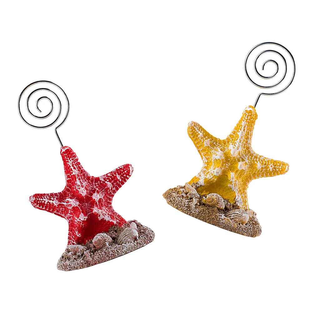 

2 PCS Automatic Business Card Holder Office Sea Metal Nautical Desktop Ornament