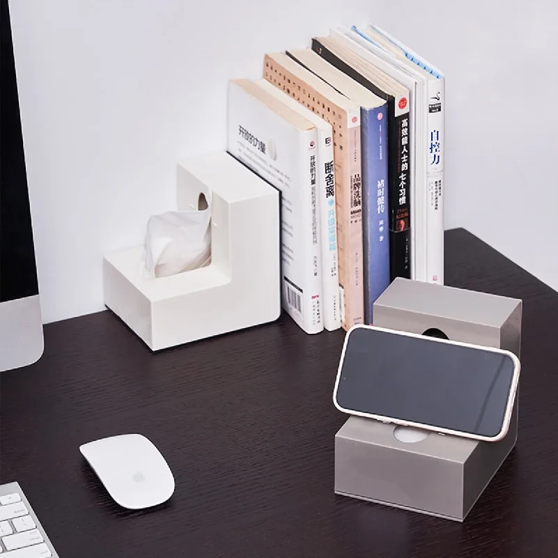 2pcStyle Modern Right Angle Tissue Box Home Living Decoration Desktop Napkin Table Decor Kitchen Organization Accessories