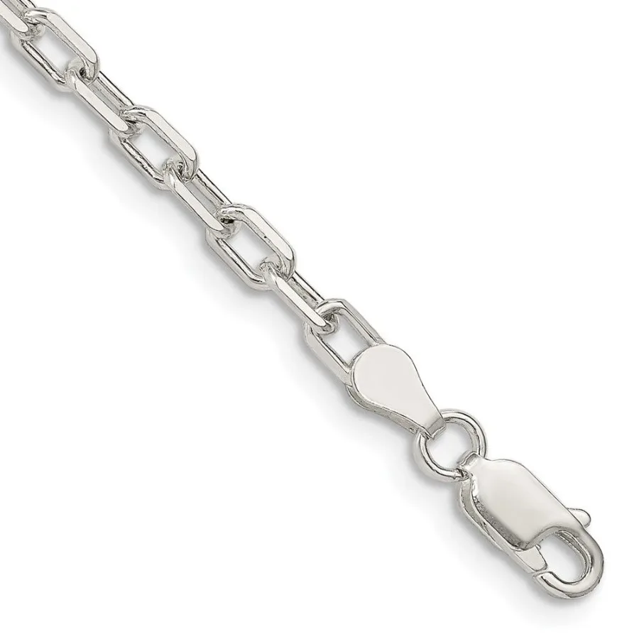 

Sterling Silver 3.75mm Diamondcut Long Link Cable Chain