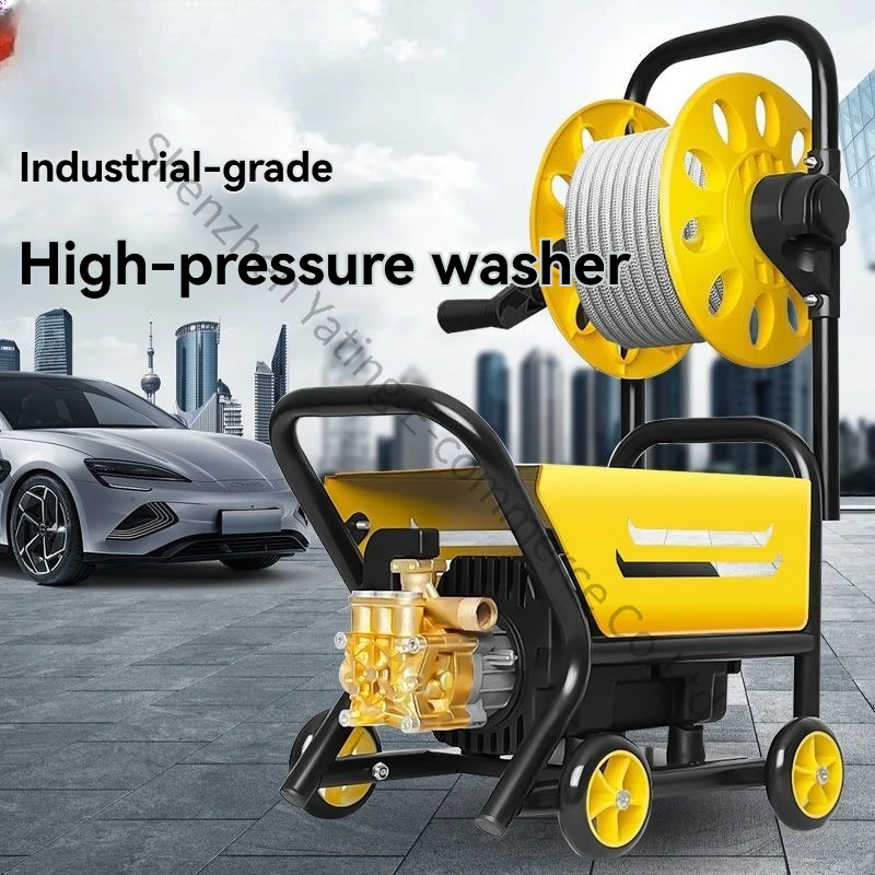 High Pressure Car Washing Machine Household 220v High Pressure Water Gun Portable High Power Powerful Floor Washing Machine