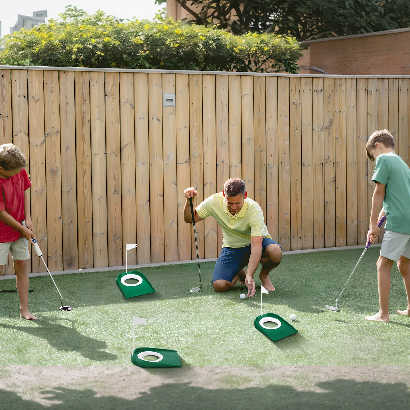 2 قطعة أكواب وضع الجولف مع أعلام ممارسة داخلية أداة تدريب قابلة للفصل للوضع الدقيق كوب بلاستك قوي لون نابض بالحياة