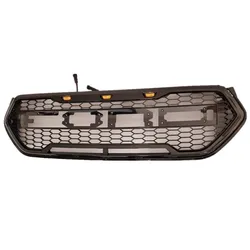 Glossy Black Front Grille Perfect Fit for Ford Esacpe Kuga 2017 2018 2019 Upgrade F150 Raptor Style Racing Grills Car Auto Parts