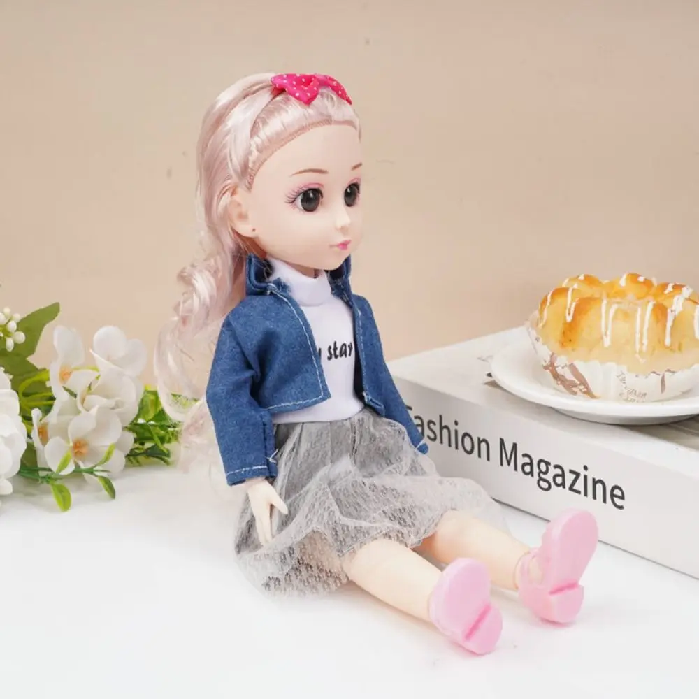Attractive Eyes 30cm with Clothes Long Hair with Wig Make Up Princess Dress Up Ball Jointed Anime Princess Makeup Ball Joint