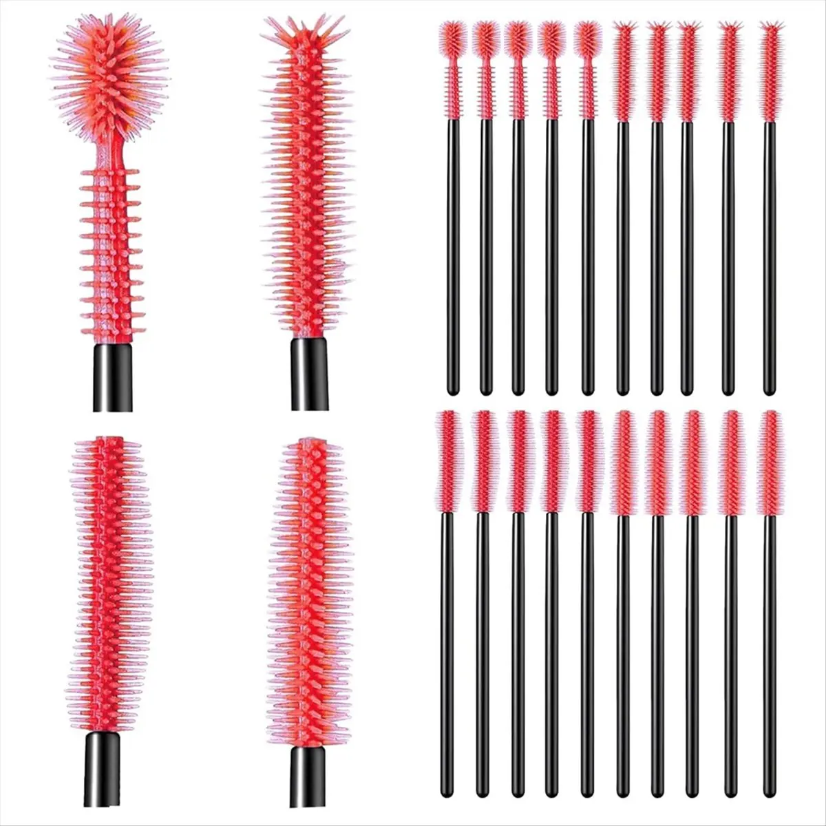 A74U 20 Pcs Cranny Sewing Machine Cleaning Brushes, Reusable Silicone Dense Bristles Cleaning Brushes for Sewing Machine