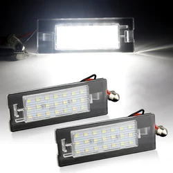 2Pcs CanBus No Error LED License Plate Light For FIAT Panda MK3 Type 169 MK4 312 319 Error Free Bright White Number lamp