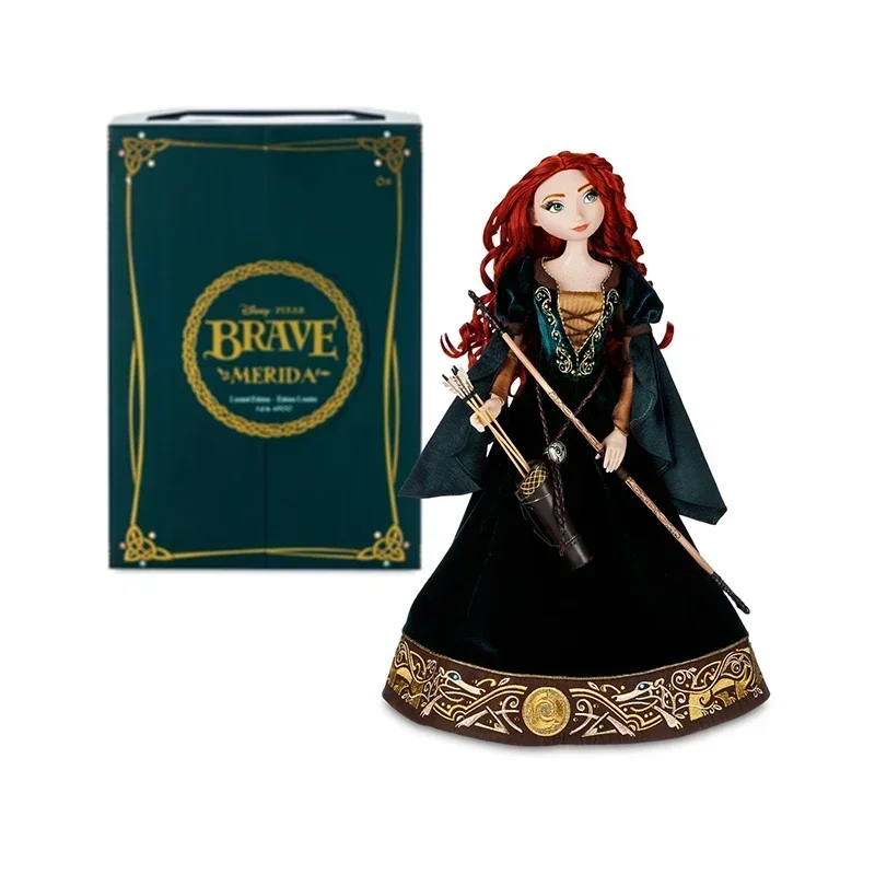 Disney Figure Merida Action Figure Doll Brave 10th Anniversary Series Limited Edition Toy Collectible Model Decor Toy Girls Gift