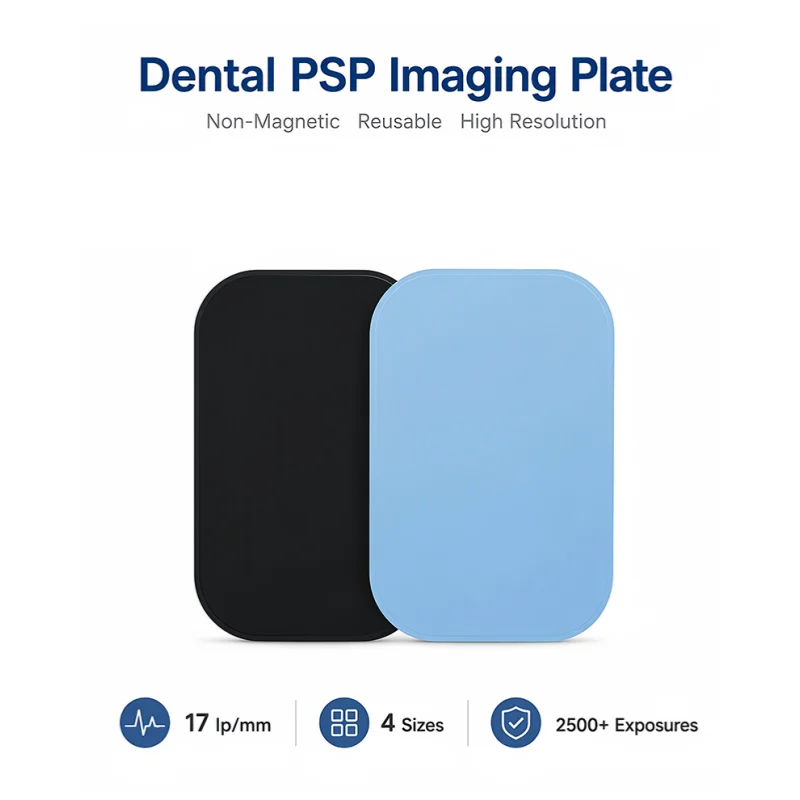 Reusable Dental Intraoral PSP Phosphor Plate, Dental X-Ray Imaging Storage Scanner Panel for Clinic Radiographic Examination
