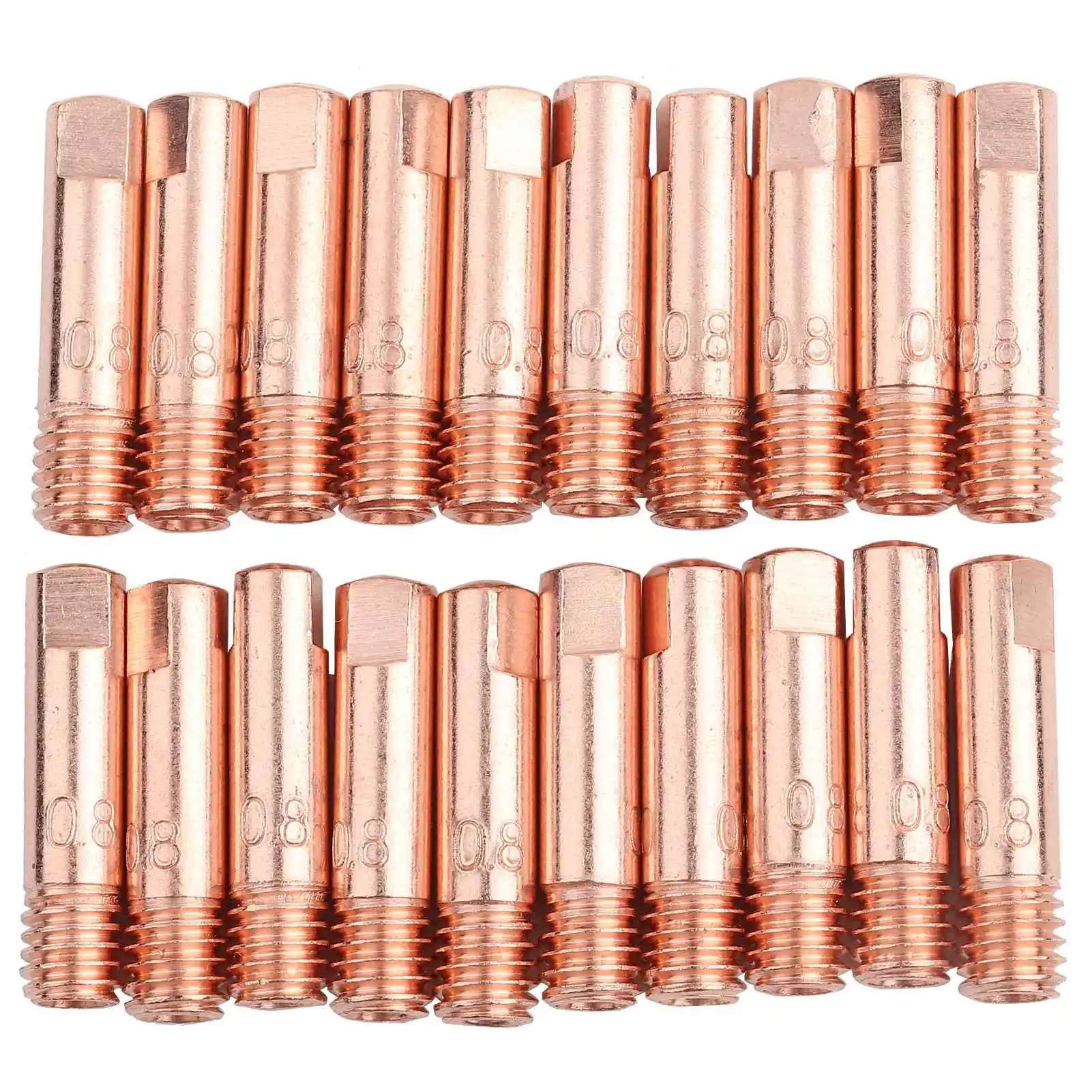 Koperen Contact Tip voor 15AK MIG/MAG Lastoorts Verbruiksartikelen 0.8/1.0mm Lassen Contact Tip 24KD Lastoorts Contact Tip