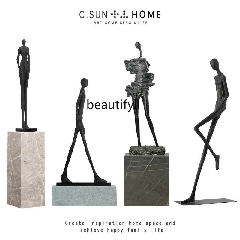Modern Abstract TV Cabinet Floor Ornament Sales Office Entrance Large Creative Art Welcome Figure Sculpture Customization