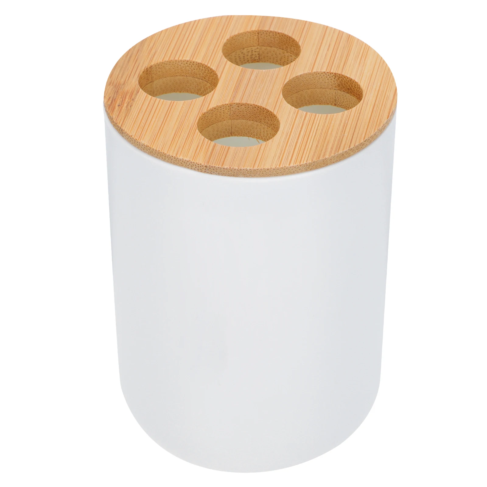 

1pc Toothbrush Holder Cup Bamboo PP Material Compact Portable Washing Cup Stand Mouthwash Home Bathroom Travel Student