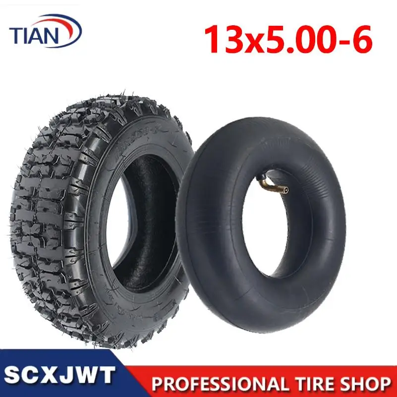 For 47cc 49cc Small ATV Go Kart Mini Quad Bike Snowmobile Parts 6 Inch Tires Front 4.10-6 Rear 13x5.00-6 Inner Tube Outer Tyre