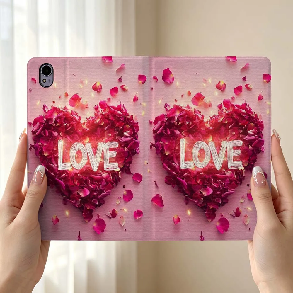 

Beautiful Heart Flower For Huawei MediaPad MatePad Honor Pro V6 9 V8 X9 12 X 13.3 SE 11 11.5 Inch Tablet Case Popular