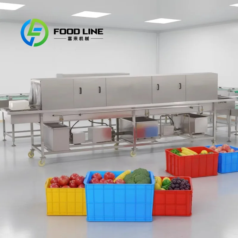 High Temperature High Pressure Tunnel Type Plastic Turnover Basket Washing Machine Egg Tray Stainless Steel Dish Frame Washer