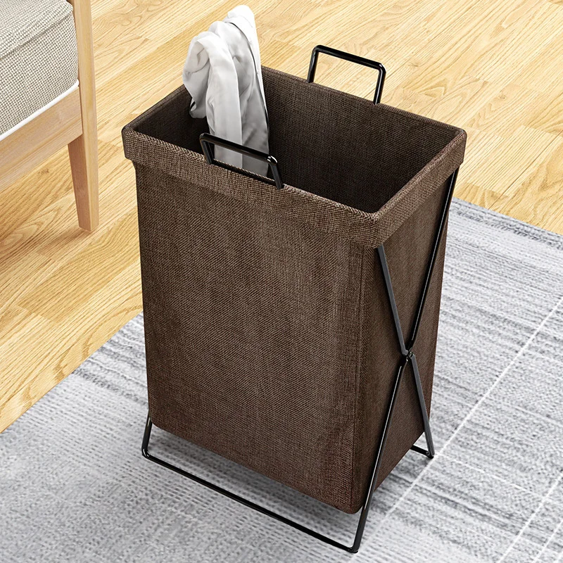 Nordic Large Size Folding Laundry Basket Multi-function Bathroom Clothing Basket Home Toys Storage Belt Cover