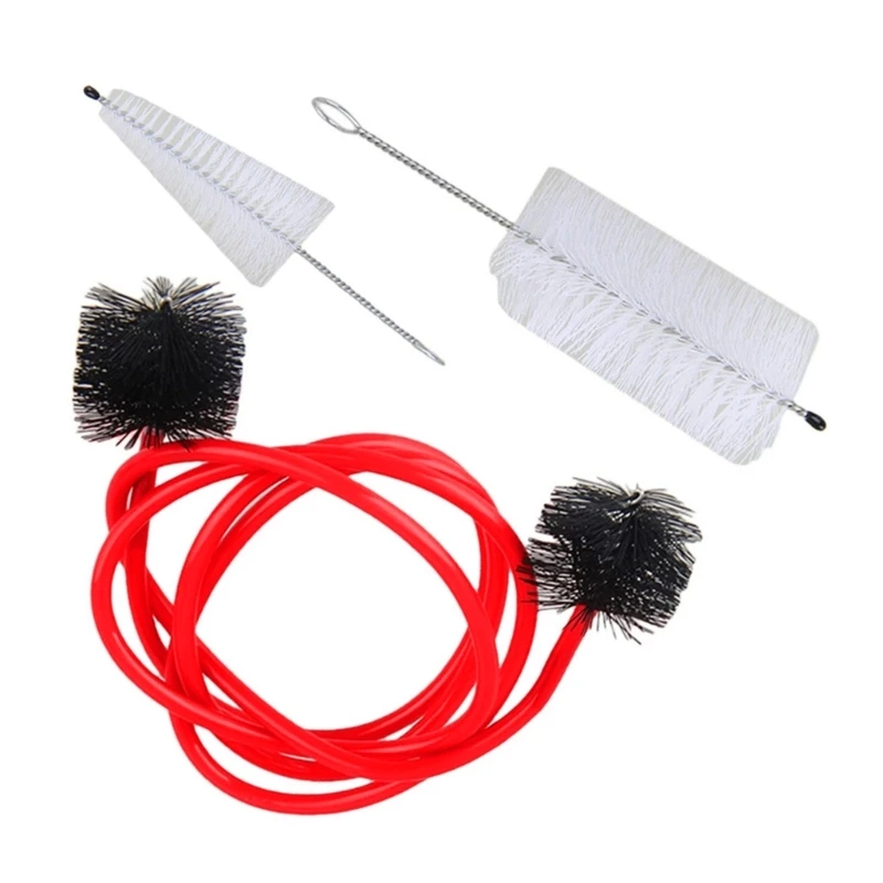 Trumpet Maintenance Care Kits Includes Mouthpiece Brush, Valves Brush and Flexible Snake Brush Trumpet Cleaning Brush A52F