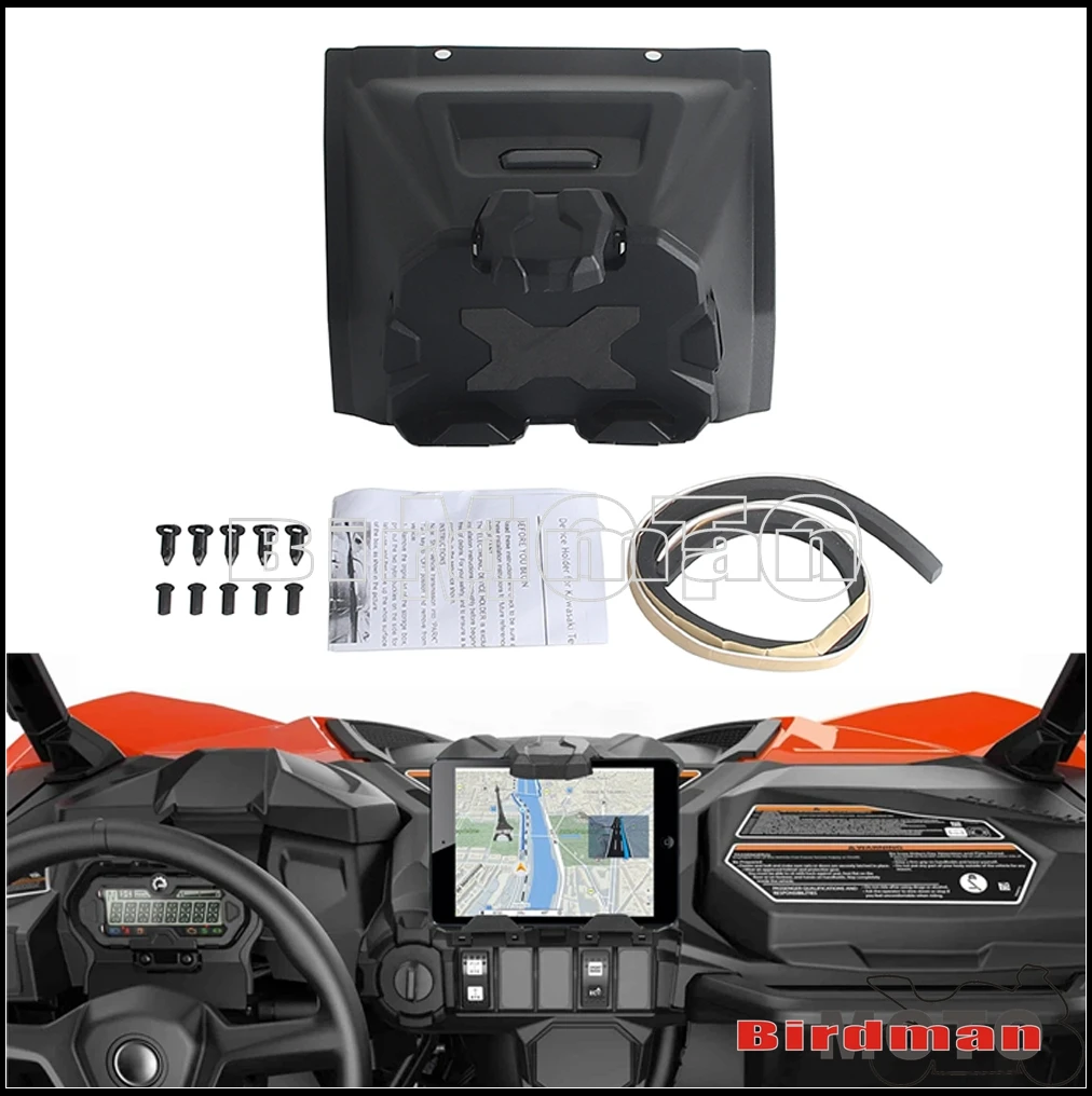 

Для Kawasaki Teryx KRX 1000 2020-2023, черный держатель для электронного устройства, телефона, GPS, крепления, держатель для планшета с ящиком для хранения, органайзер