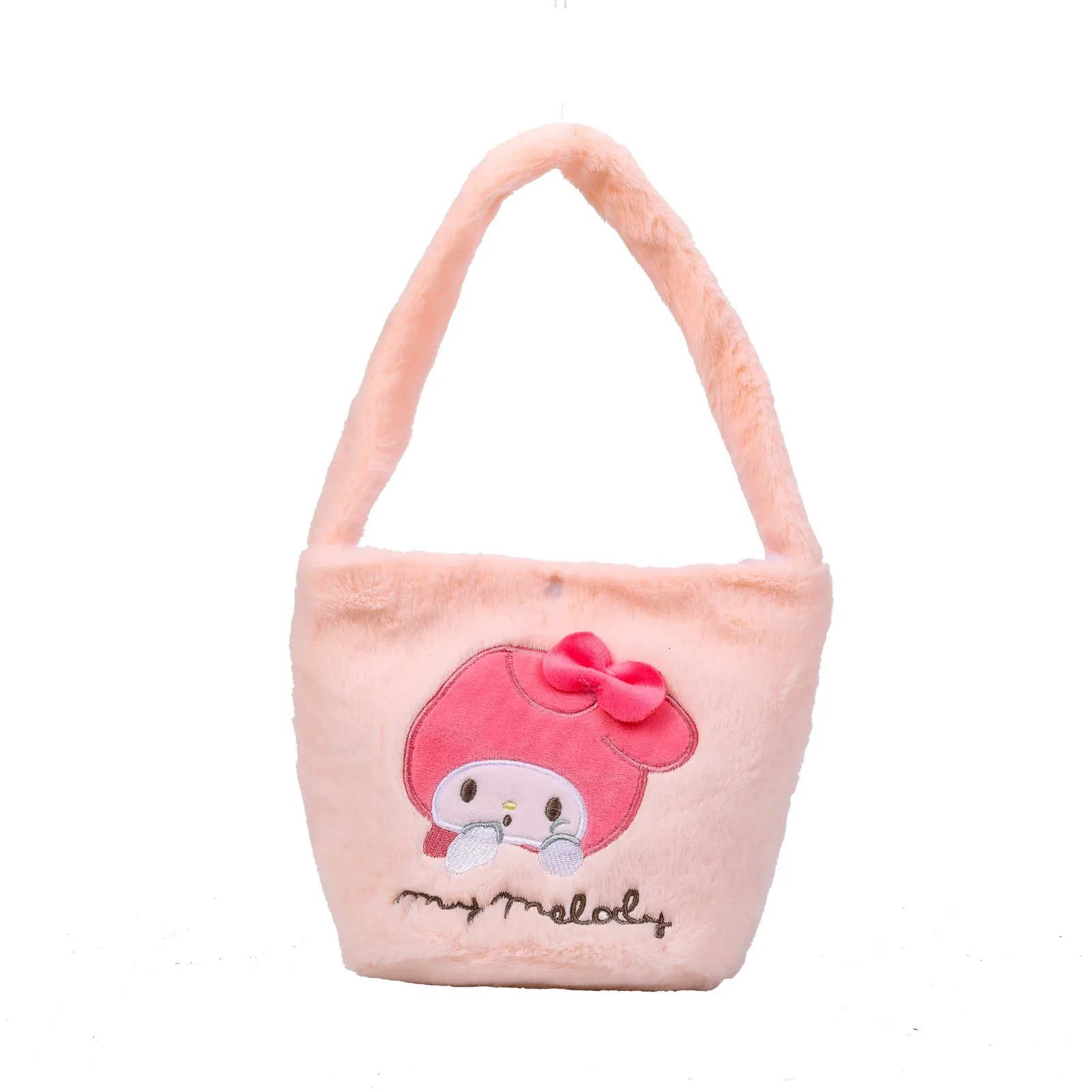 Sanrio Cartoon Shoulder Bag Hello Kitty Melody Cinnamon Kuromi Anime Figures Handbag Plush Cute Women's Crossbody Bag Girls Gift