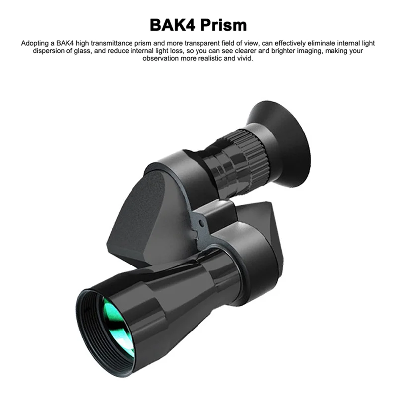 ABRB-compact monoculair handmonoculair BAK4-prisma met mobiele telefoonclip voor reizen en toerisme