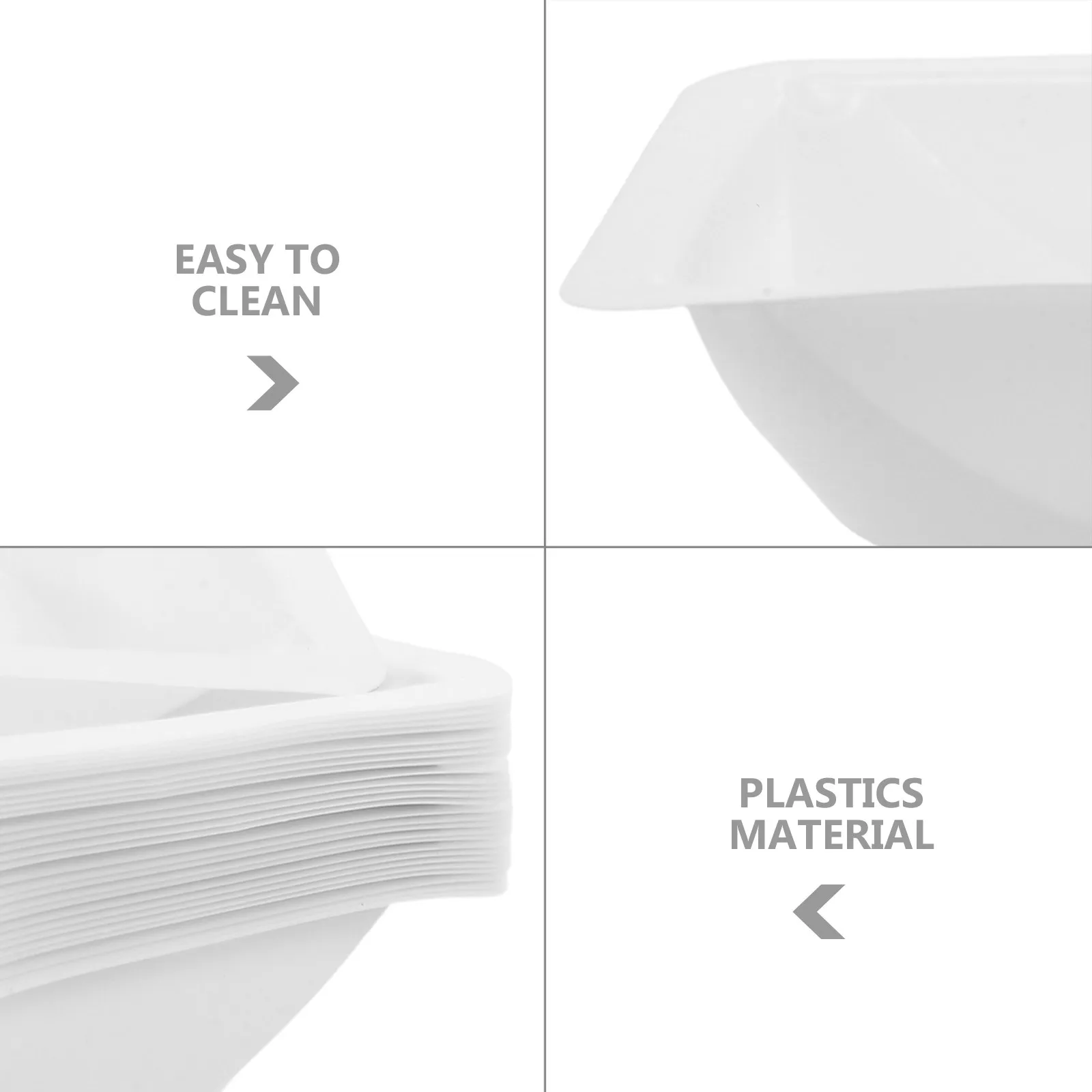 30pcs Laboratory Weighing Dishes White Square Plastic Weigh Boats For Powder Reusable Measuring Trays Chemical Analysis Lab view 3
