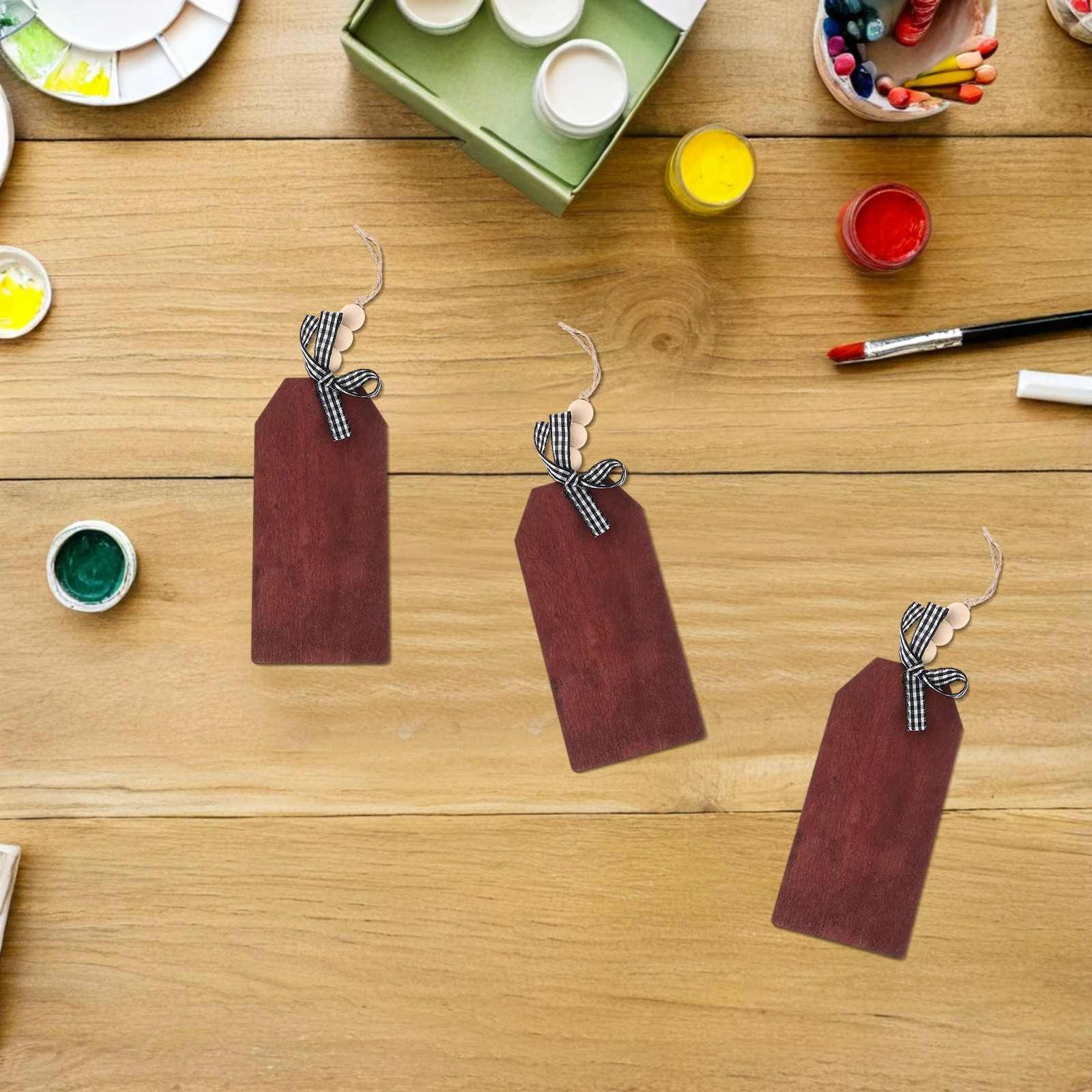 

12Pcs Rustic Farmhouse Wood Hanging Tags Blank Ornaments for Craft Wood DIY Party Home Decor Pieces Rustic Wedding Decorations