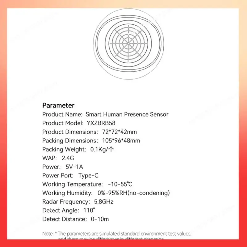 ABNR 1 Piece 2023 New Tuya Zigbee Smart Human Presence Sensor Micro-Motion Detect Human Motion Detector
