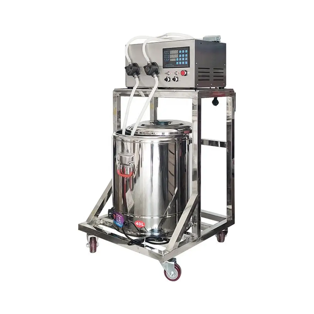 

Small Scale Automatic Wax Candle Making Machine Wax Pouring Machine Pot Wax Melter Heated Candle Filling Machine
