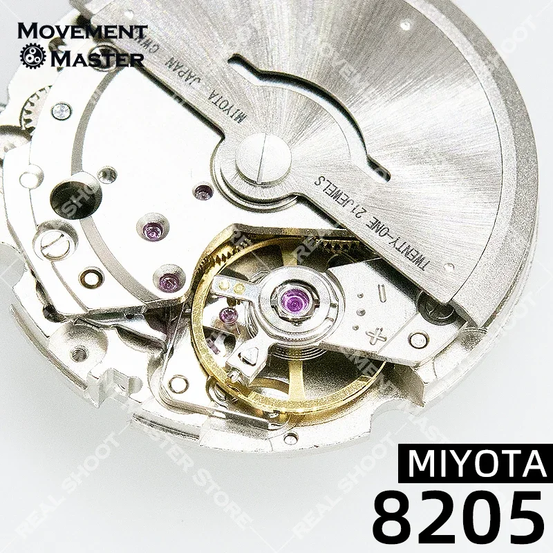 ใหม่ Miyota 8205 8200นาฬิกากลไกจักรกลอัตโนมัติแบบดั้งเดิมญี่ปุ่น3มือพร้อมวันที่โดยรวม3:00