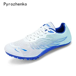 Erkekler Track Field ayakkabı kadınlar sivri Sneakers atlet koşu eğitim hafif yarış maç başak spor ayakkabılar boyutu 35-45