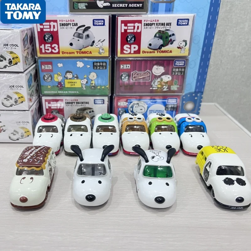 Takara Tomy Tomica Snoopy Alloy Car Model Limited Edition Diecast Vehicle Collectible Toy For Display Decoration