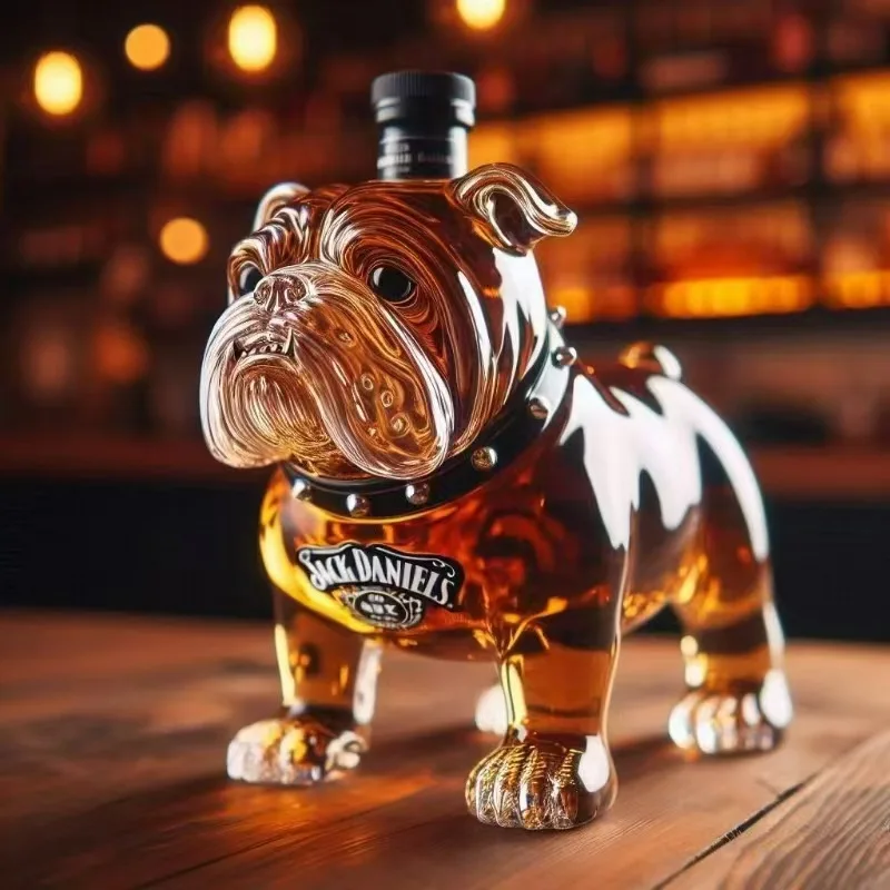 

Funny French Bulldog Whiskey Bottle Vodka Wine Bottle Wine Glass Dispenser Glass Bottle Thickened Whiskey Decanter