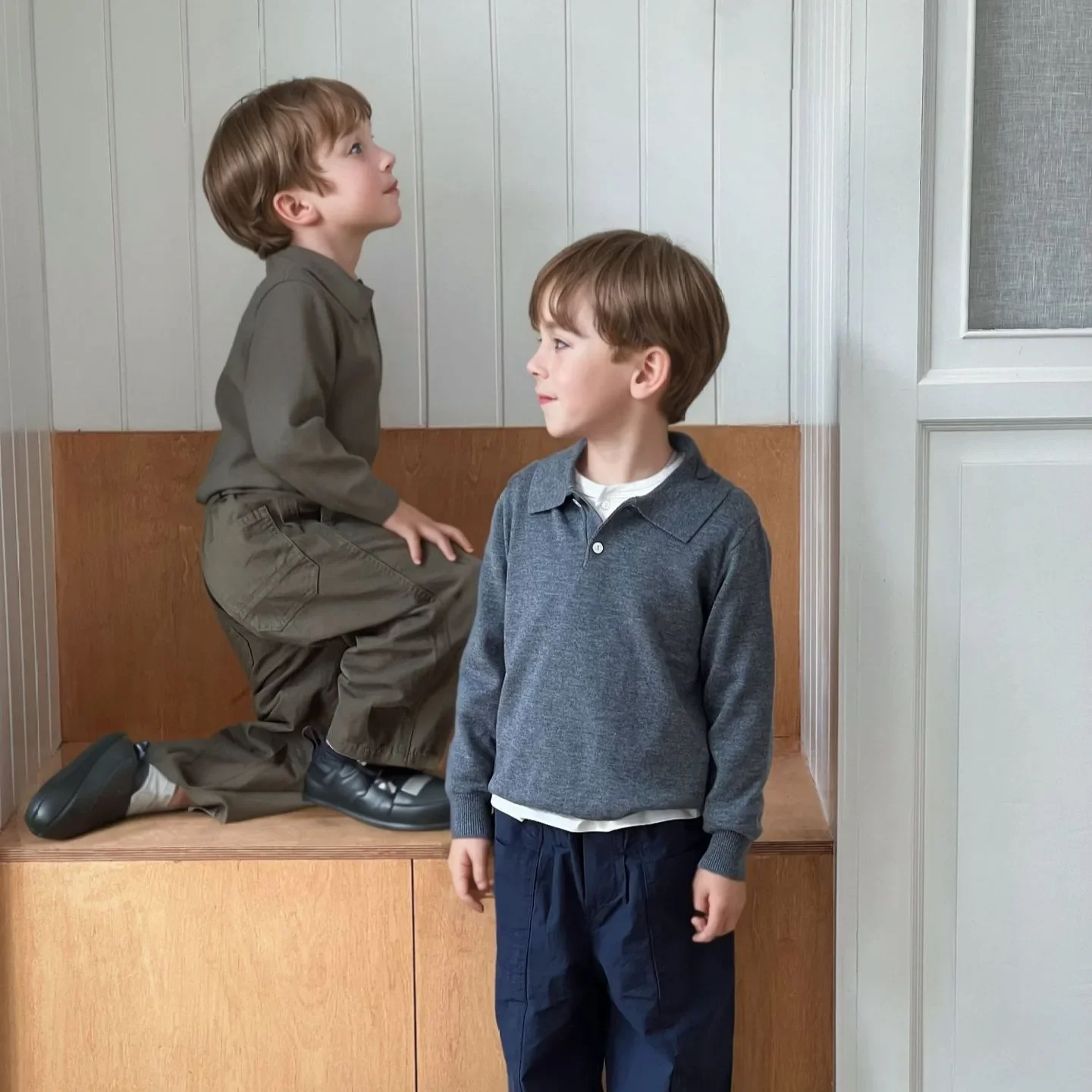 

Осенний детский трикотаж 2024, пуловеры для мальчиков и девочек, зимний термооснова, универсальный топ, мягкий шерстяной свитер с длинными рукавами (1–12 лет)