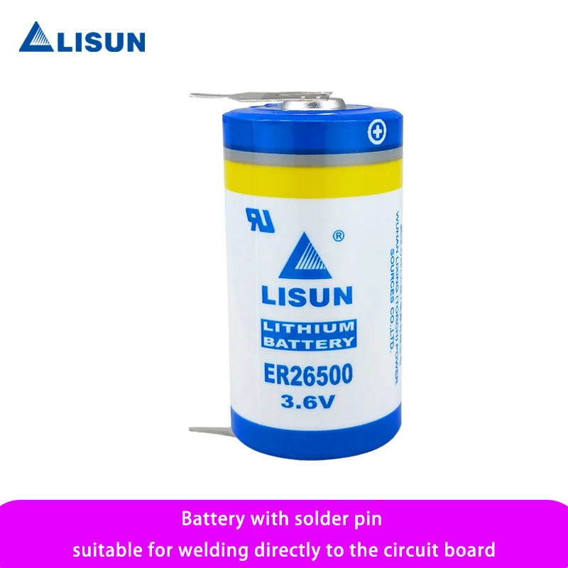 

LISUN ER25600 C with Welding Foot Disposable Lithium Battery 3.6V Water Meter Gas Flow Meter PLC Industrial Control IoT