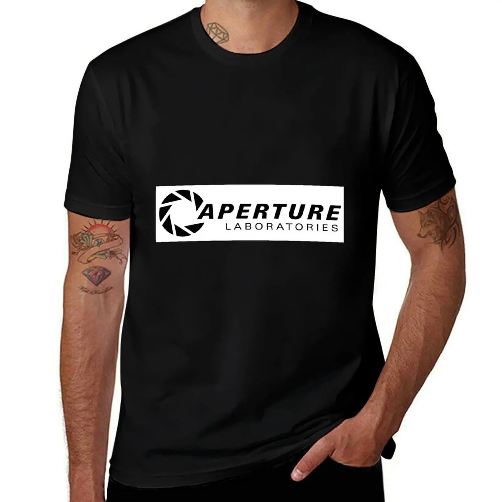 Portal Aperture Science Logo T-Shirt Street Art Print Tee Shirt
