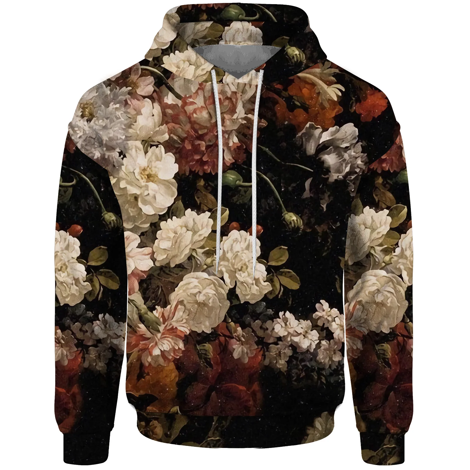 

Soft and Comfortable New in Hoodies & Sweatshirts Very Trendy Flower Print Sweatshirts for Men Autumn Leisure Male Clothes Men's