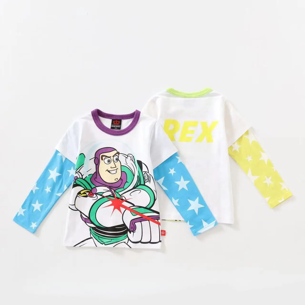 Disney Buzz Shirts Japan Style Jessie Children's Clothing Kids Hoodie Aliens Cartoon Cute Tops Kawaii Woody Long Sleeved T-shirt