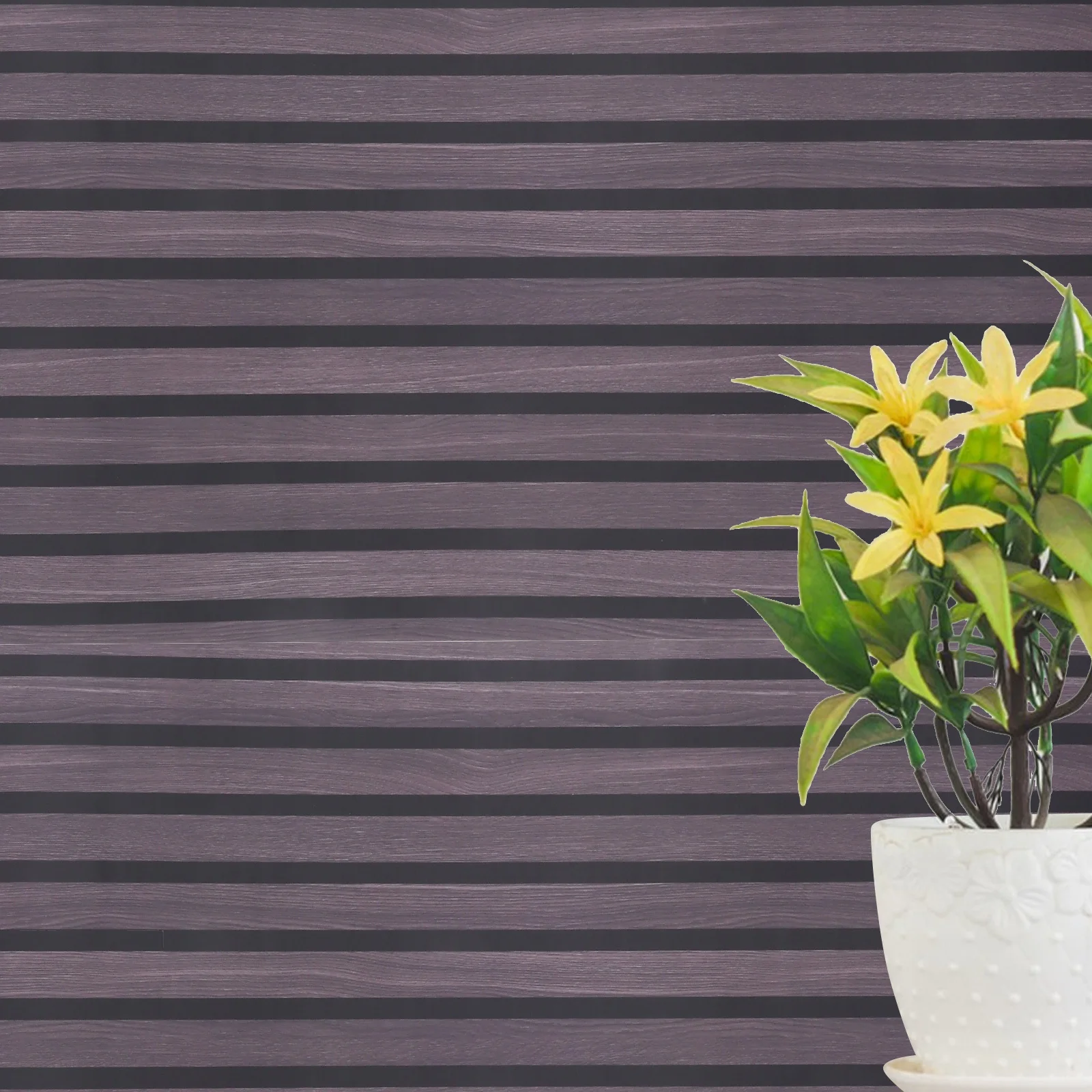 

Peel and Stick 3D Wall Panels Grey Slats Self Adhesive Waterproof Wall Panel Wallpaper for Kitchen Bathroom Background Decor