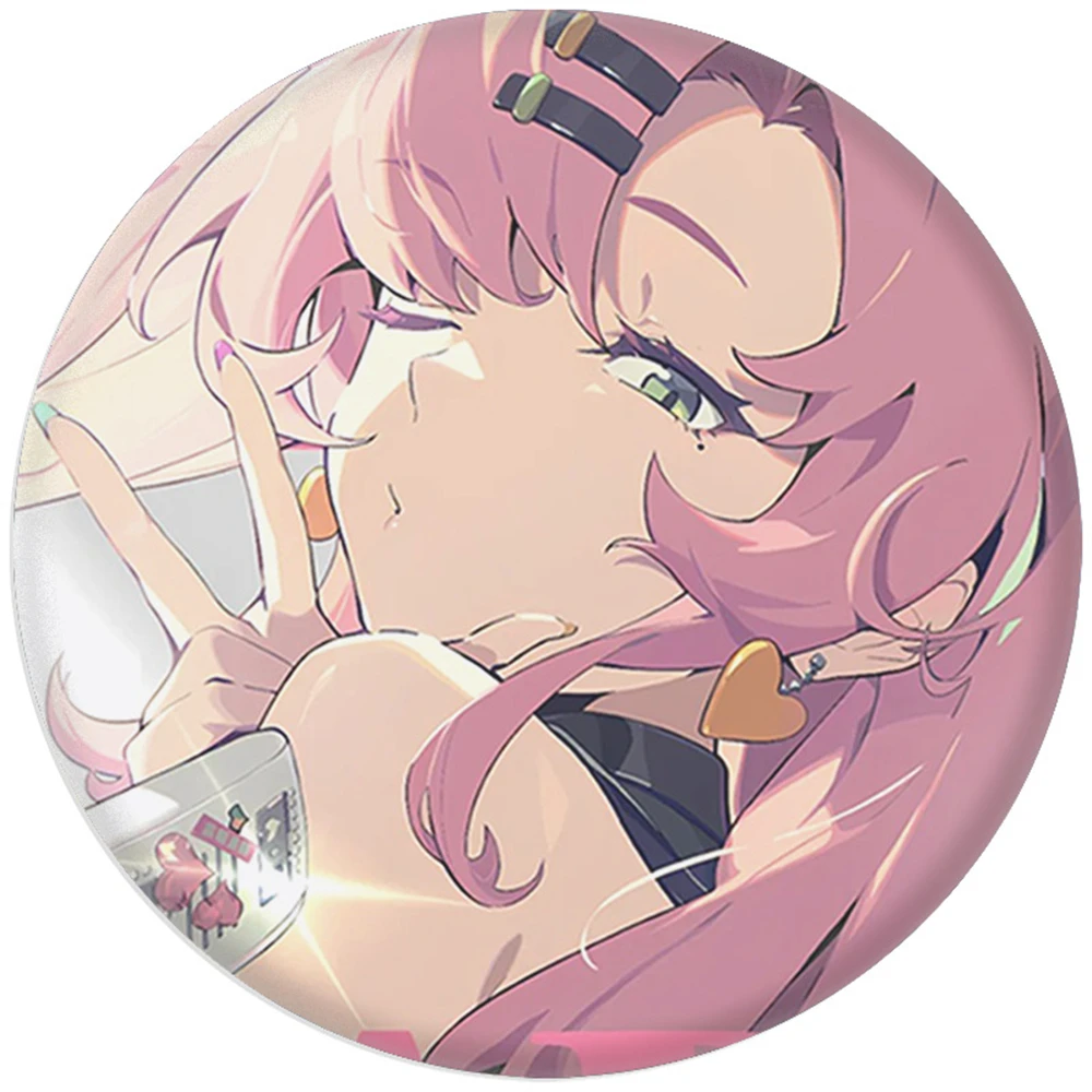 58mm Anime Zenless Zone Zero Ellen Joe Von Lycaon Cosplay COSTUME Badge Pin SPTE Tinplate Brooch﻿ Prop Gilf