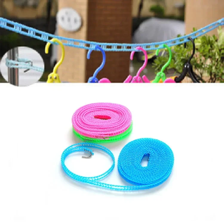 Tendedero para exteriores, cuerda antideslizante de nailon para lavandería, cuerda para viajes de negocios, cordón para ropa a prueba de viento de 3/5/10 metros de largo