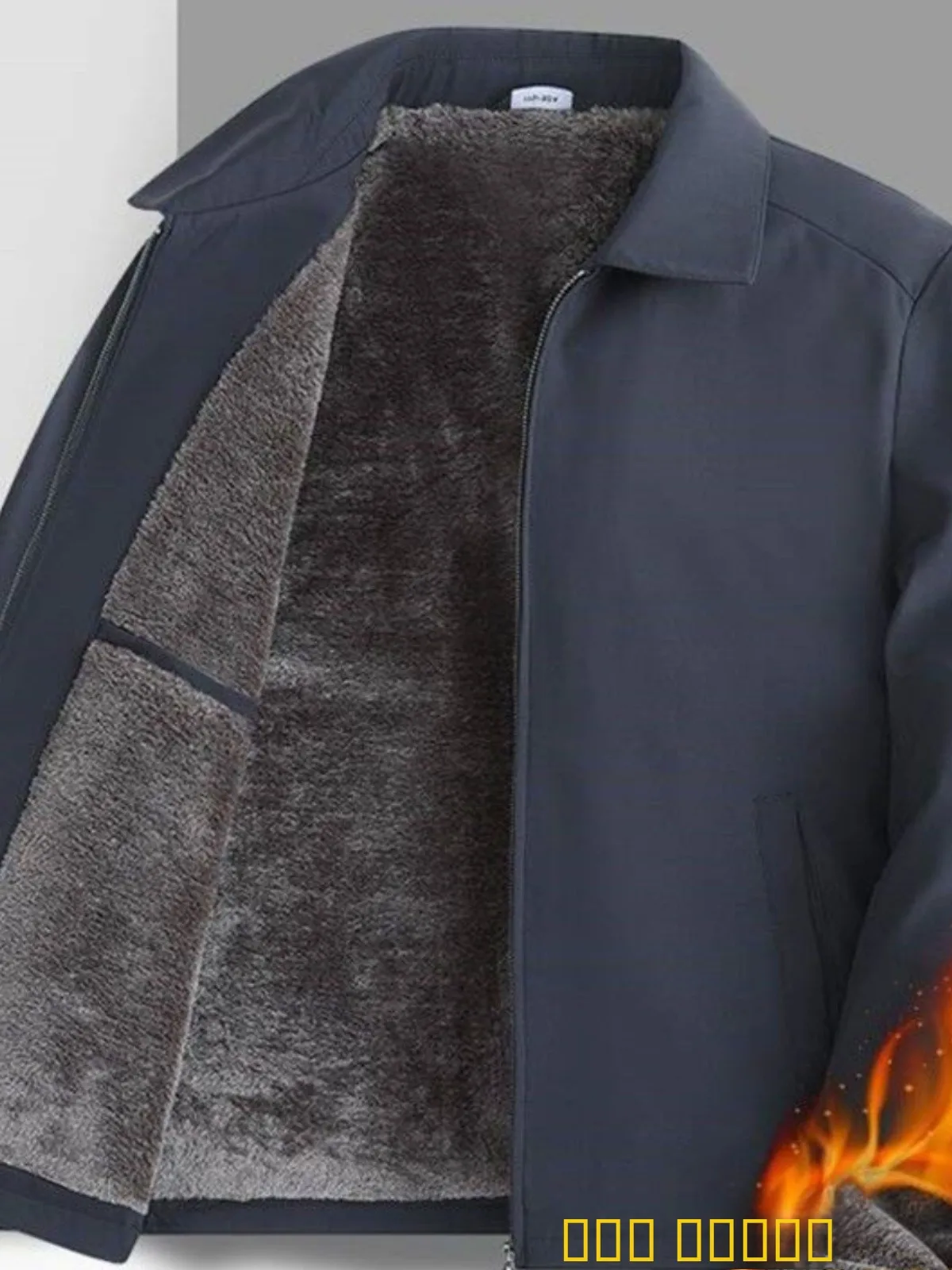 جديد منتصف العام Thiened القطن Jaet للرجال شتاء دافئ Fce اصطف أبي معطف ly ملابس للرجال سليم صالح لون نقي