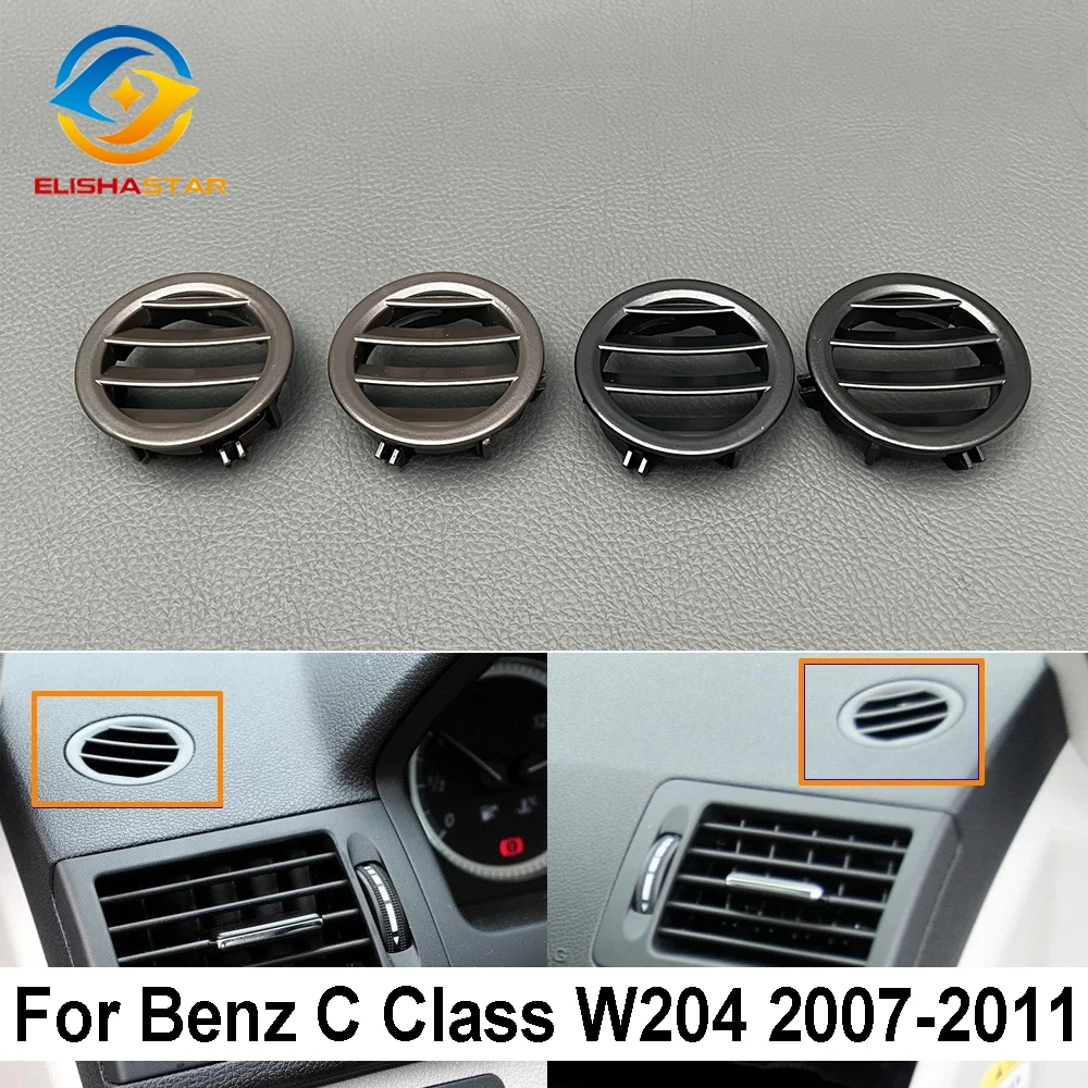 Car Dashboard Round Air Conditioning AC Vent Outlet Grille Cover For Mercedes Benz C Class W204 2008 2009 C220 C230 C260 C300