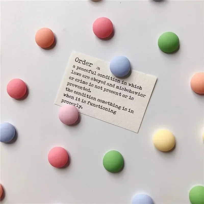 

Fridge Magnets,Cartoon Frosted Round Magnets Nordic Personalized Home Decor Whiteboard Photo Message Board Home Decor