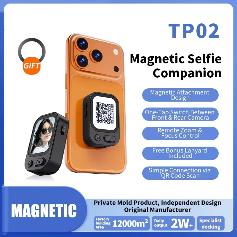 Selfie Companion Mobile Screen Mirroring Device Rear Magnetic Mount For Photography Selfie Display Remote Photo Capture Gift