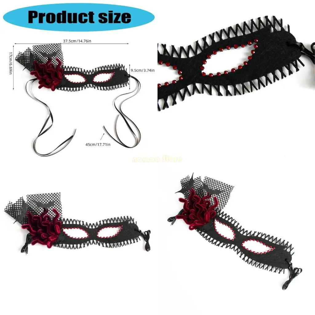 

31BF Masquerades Mask Womens Venetians Mask Half Face Lace Mask Halloween Cosplay Mask Party Mask for Halloween Carnivals Party