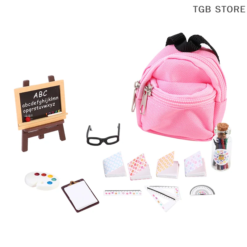 

14 шт., школьные принадлежности, аксессуары для кукол, лучший подарок, игрушка для куклы