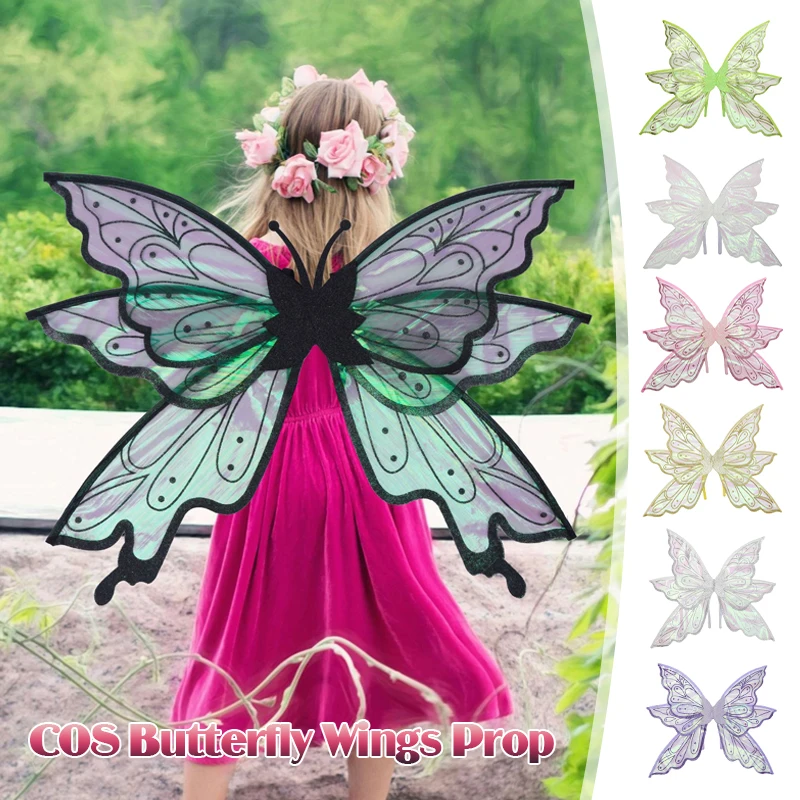 

Fairy Wing Costume Elf Angel Butterfly Wings Women Girls Princess Cosplay Halloween Party Dress Up Festival Performance Props