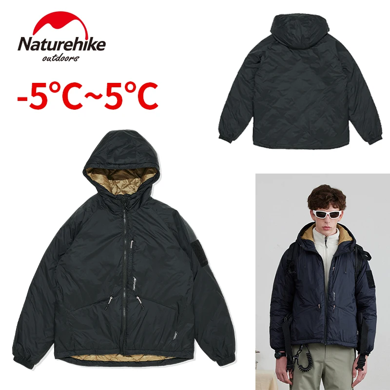 Naturehike 800FP Down Jacket -5~5℃ Warm Windpoof Ultralight Winter Outdoor Hiking Travel Coat White Goose Down Jacket 100 Nylon